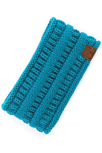 C.C Solid Ribbed Ponytail Headband Ear Warmer Earmuff
