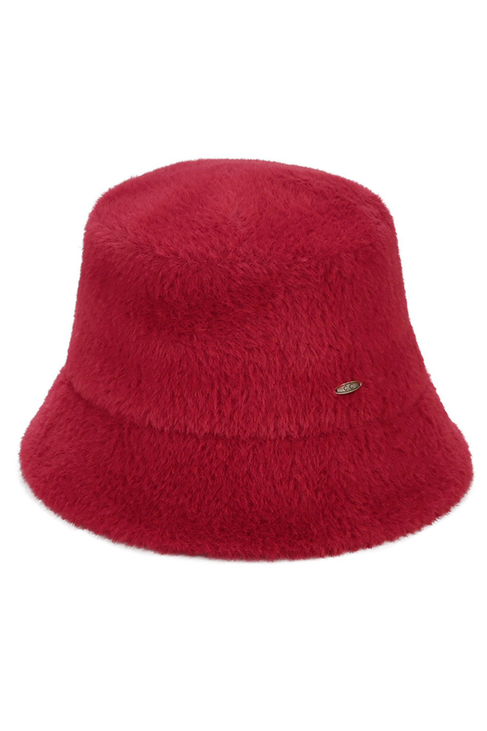 C.C Solid Short Hair Faux Fur Winter Bucket Hat
