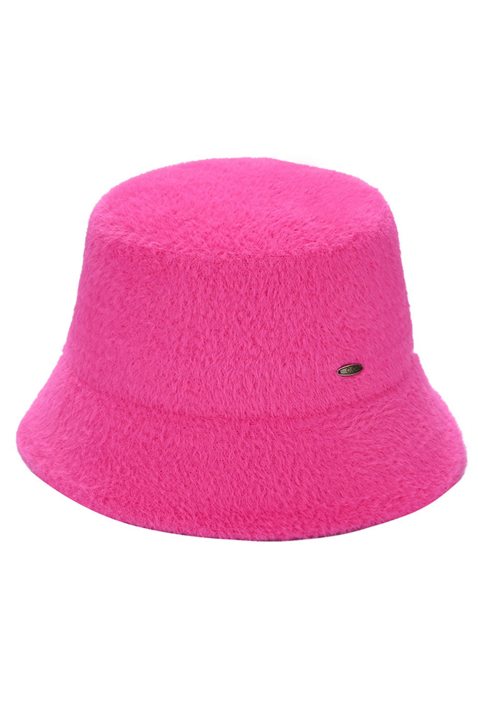 C.C Solid Short Hair Faux Fur Winter Bucket Hat