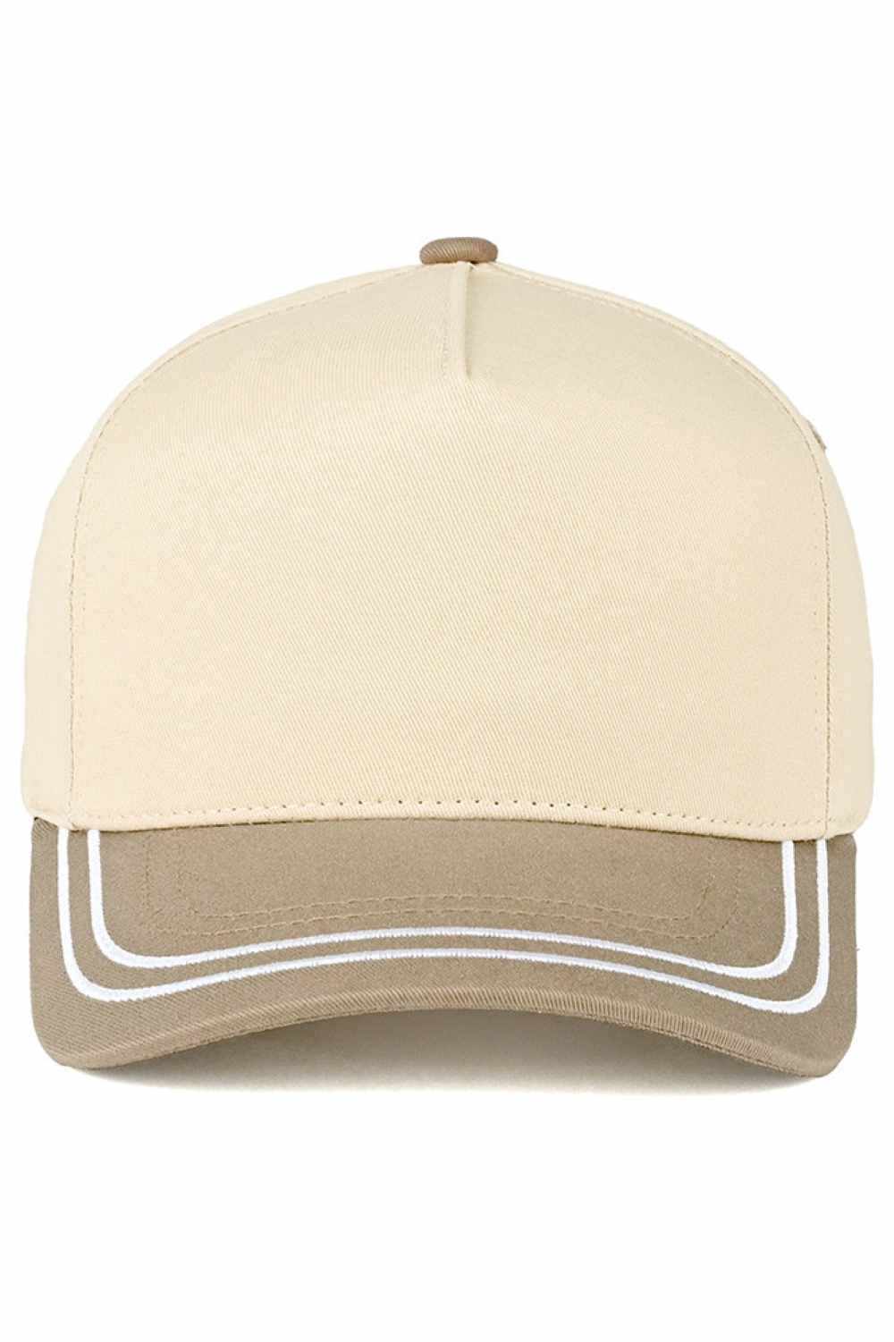 C.C Two Tone with Retro Stripe Cotton Trucker Cap