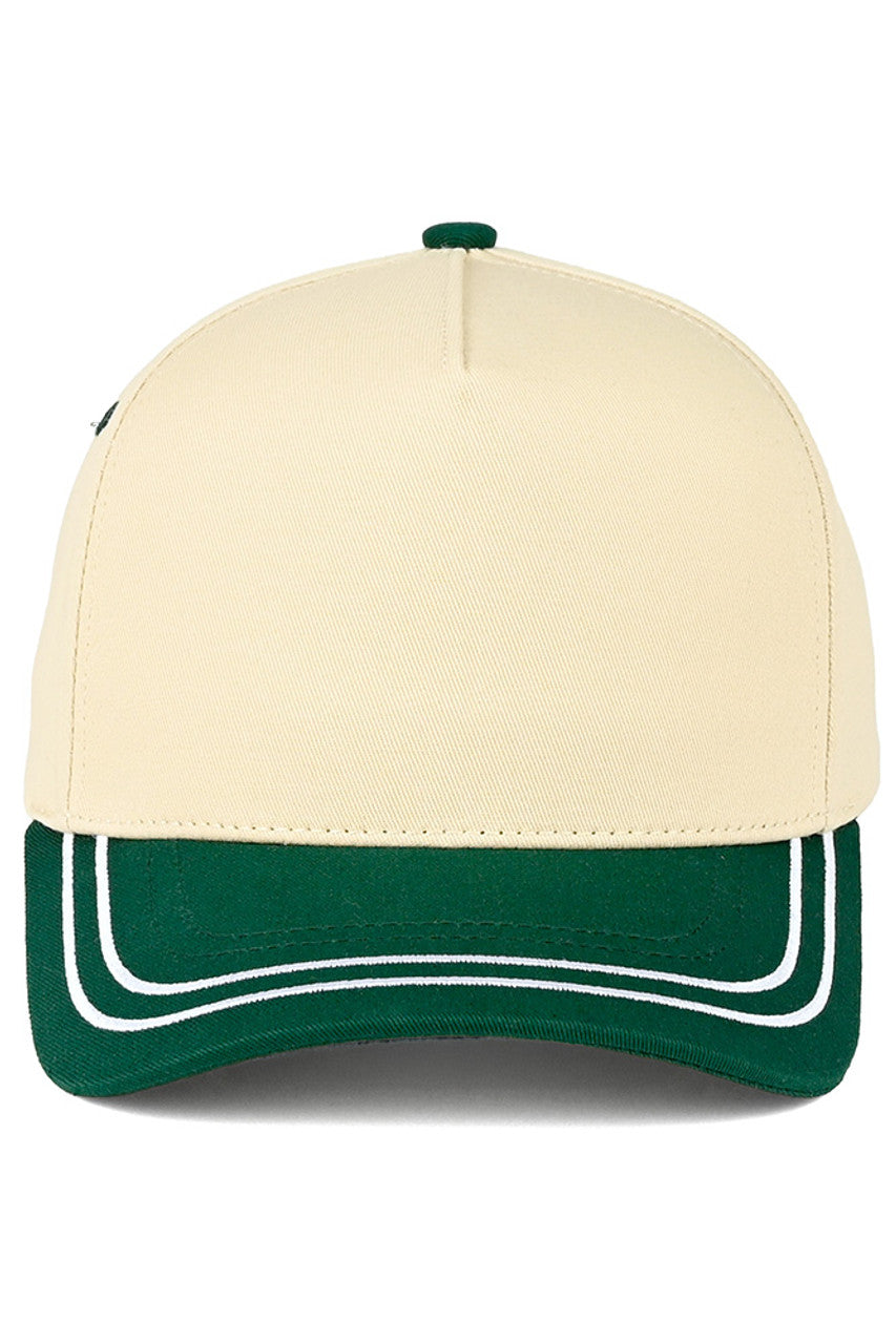 C.C Two Tone with Retro Stripe Cotton Trucker Cap