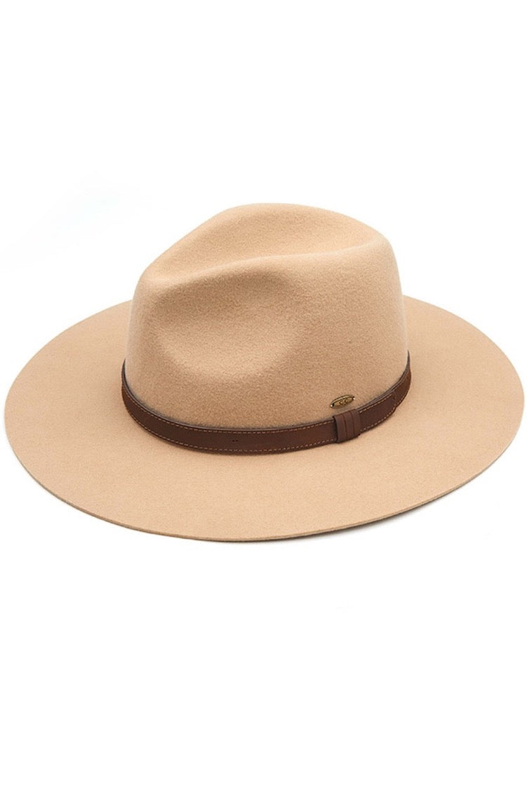 C.C Women's Wool Felt Brim Hat Panama