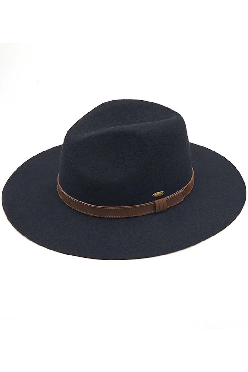 C.C Women's Wool Felt Brim Hat Panama
