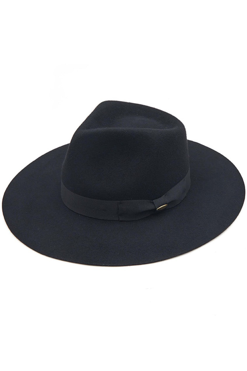 C.C Wool Felt Detailed Panama Hat Ribbon Band Trim