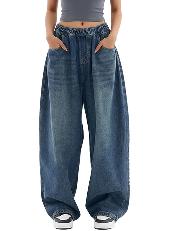 Women's High Rise Baggy Barrel Jeans Y2K Vintage