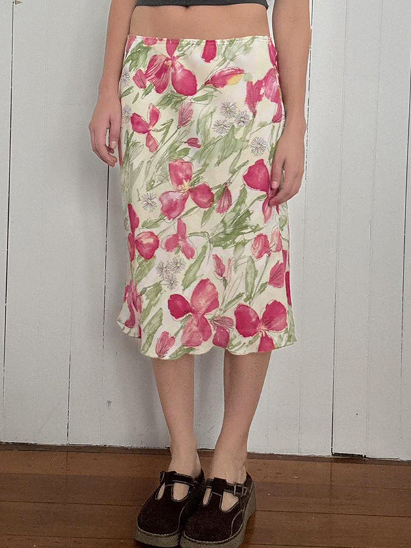 Floral Print Maxi Skirt
