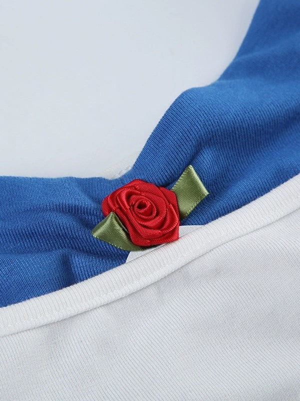 CAMISOLE AND SWEATPANTS SET ROSE PATCHWORK FAKE
