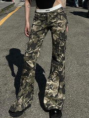 CAMO PRINT CARGO PANTS FOR MEN - LOOSE FIT CASUAL VINTAGE STYLE