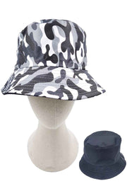 CAMO PRINT REVERSIBLE BUCKET HAT