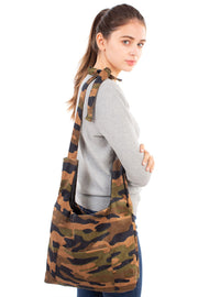 Camouflage Pattern Corduroy Tote Bag