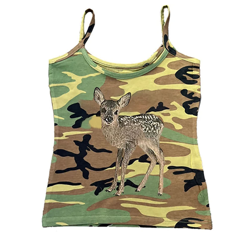 CAMOUFLAGE TANK TOP WITH FAWN FOR MEN AND WOMEN