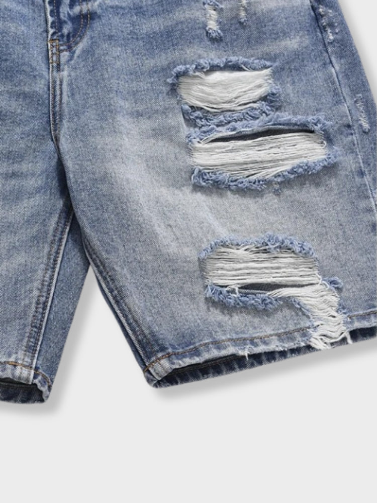 CASUAL OUTFIT SET - T-SHIRT, SHORTS, SNEAKERS, SUNGLASSES - SUMMER CITYBOY BLUE