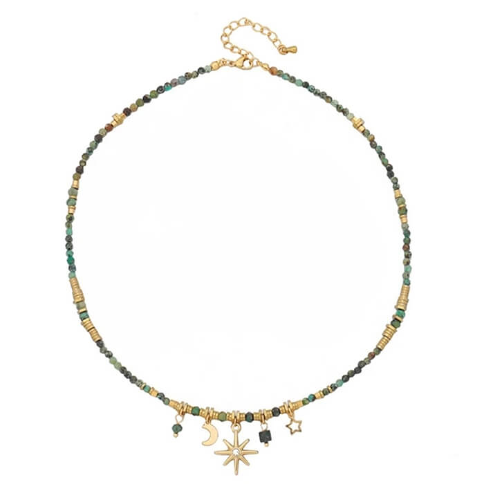 CELESTIAL CHARM AESTHETIC BEADED NECKLACE 42-47CM