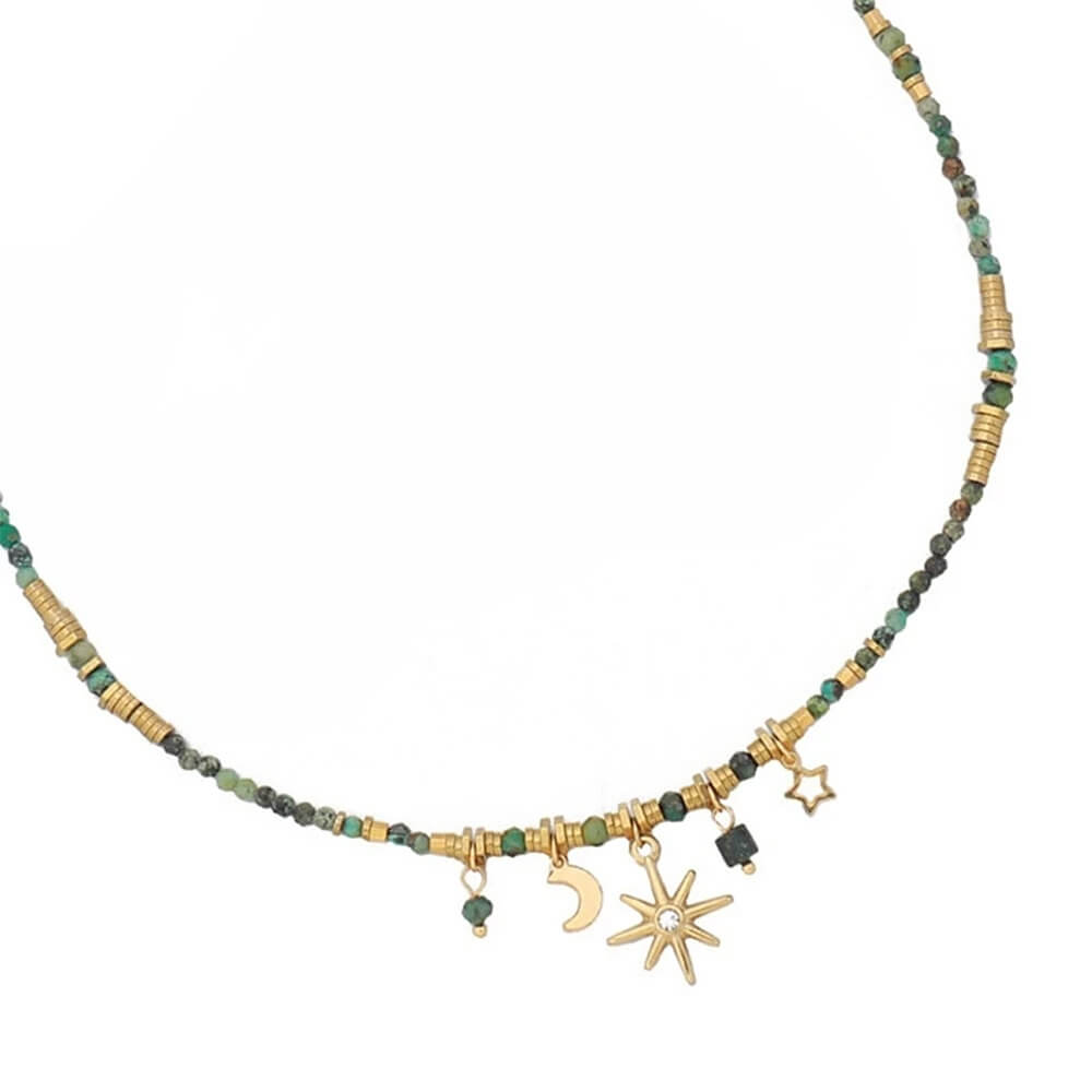 CELESTIAL CHARM AESTHETIC BEADED NECKLACE 42-47CM