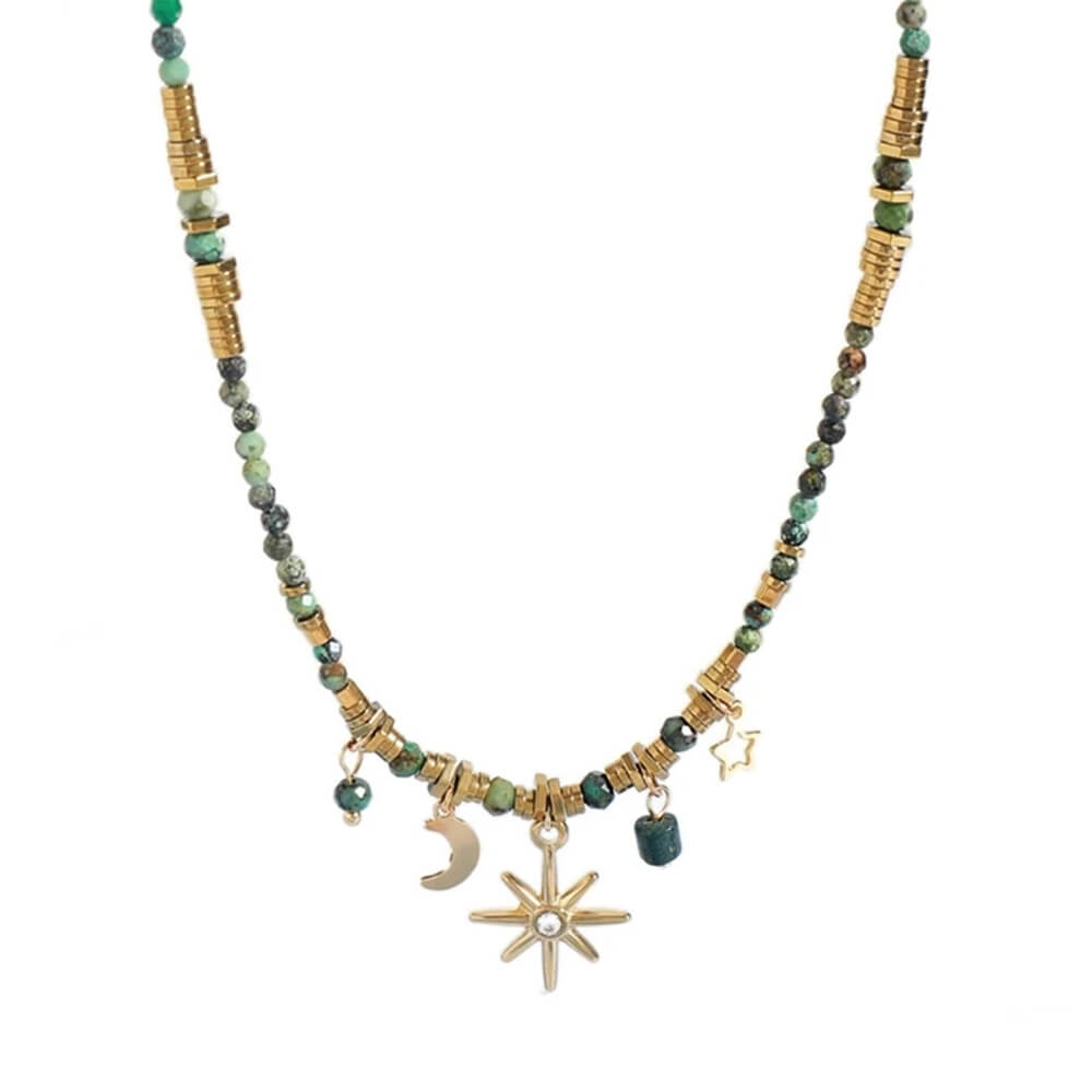 CELESTIAL CHARM AESTHETIC BEADED NECKLACE 42-47CM