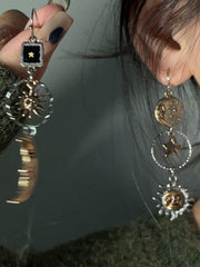 CELESTIAL DANGLE EARRINGS FOR WEEKEND OUTINGS - ALLOY CASUAL EARRINGS