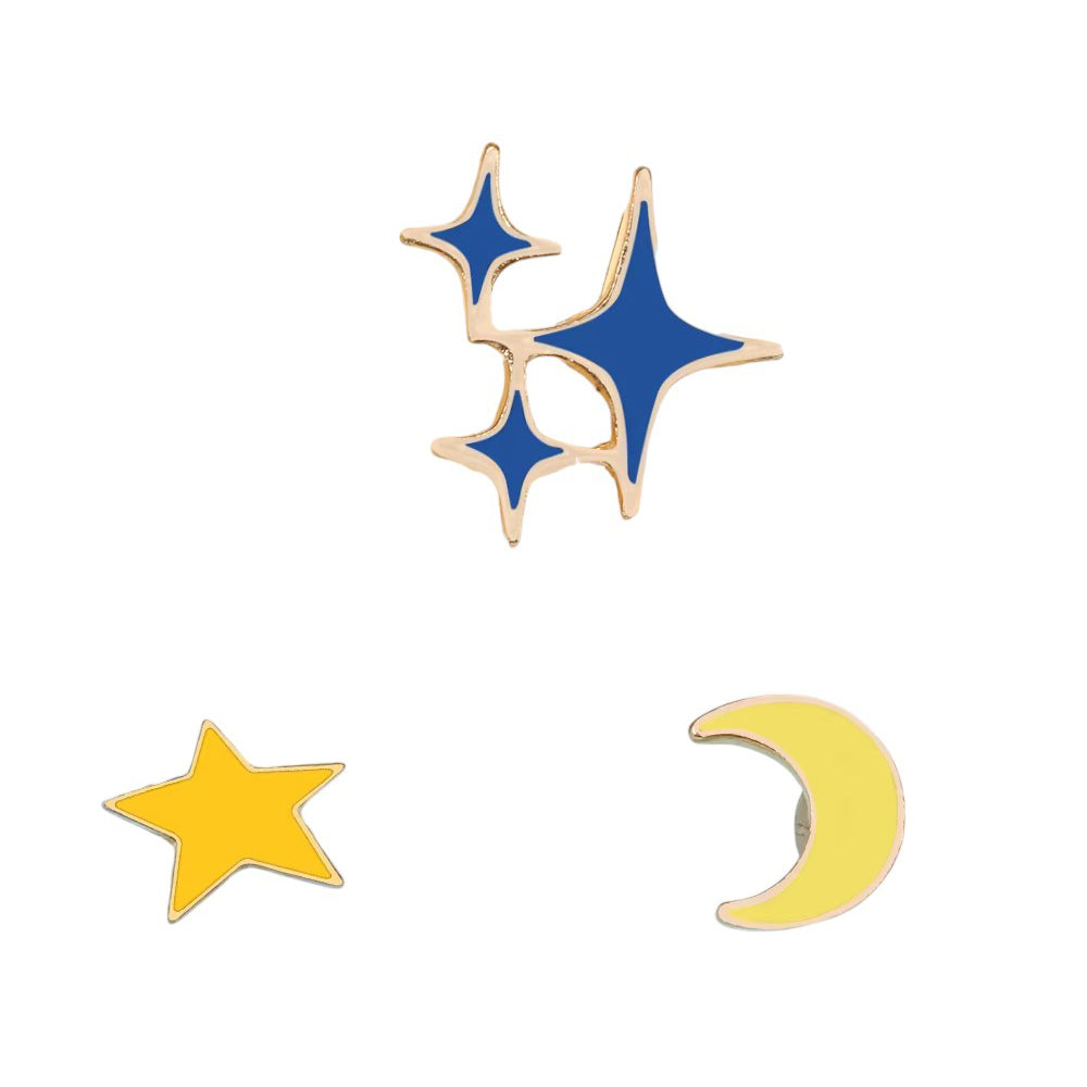 CELESTIAL ENAMEL PINS ZINC ALLOY DECORATIVE