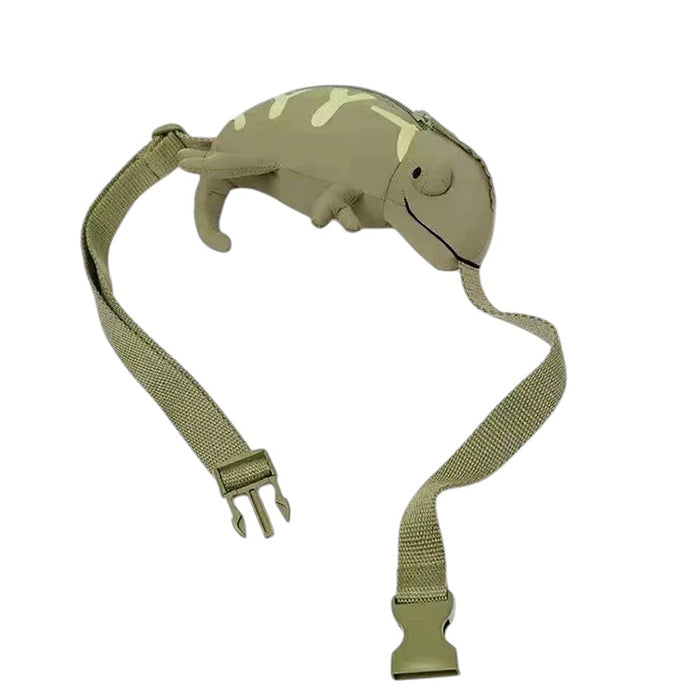 CHAMELEON CROSSBODY BAG ANIMAL SHAPE WITH PRINTED DETAILS