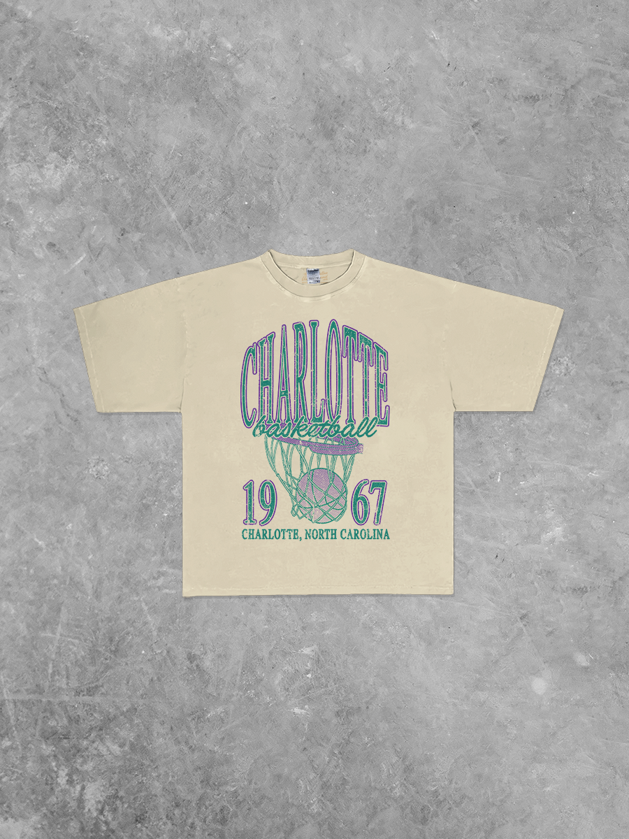 Underground Original Design: Charlotte Basketball, 90's Boxy Oversized TShirt
