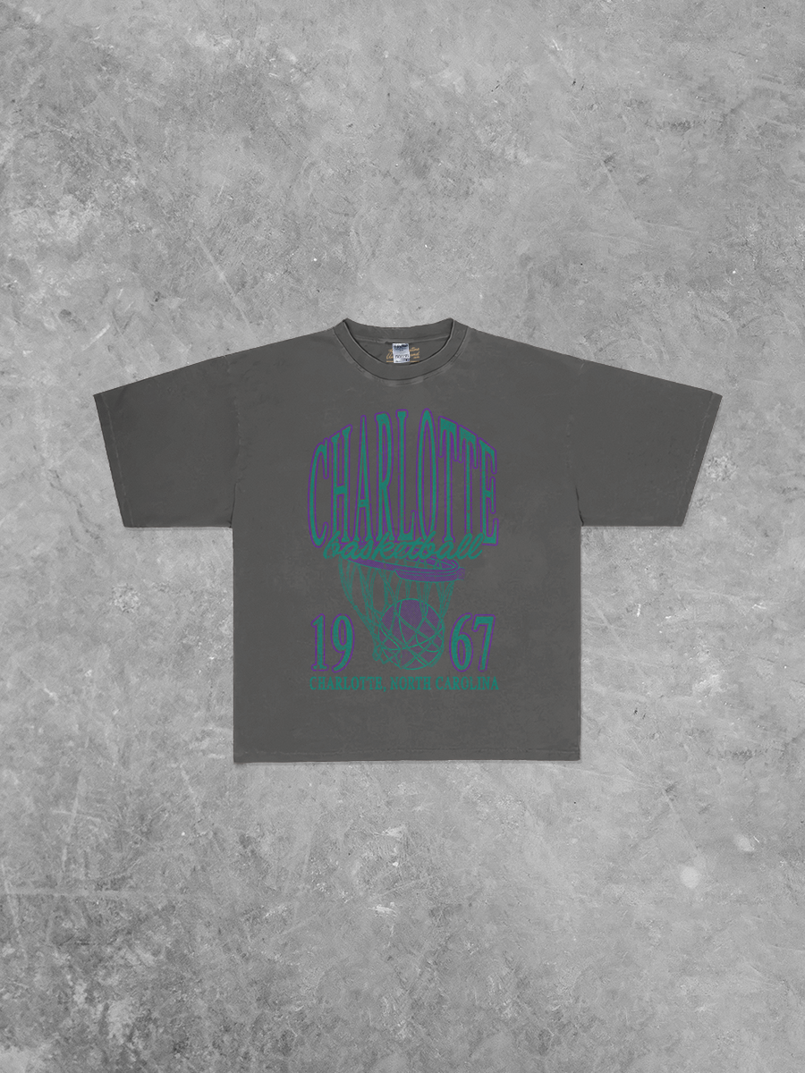 Underground Original Design: Charlotte Basketball, 90's Boxy Oversized TShirt