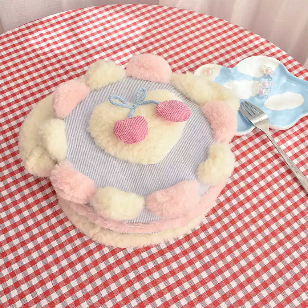 CHERRY CAKE FLUFFY HANDBAG