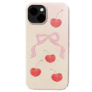 CHERRY RIBBON IPHONE CASE: STYLISH CHERRY IPHONE PROTECTION