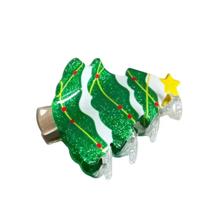 CHRISTMAS TREE HAIR CLIP: FESTIVE TREE HAIR CLAW