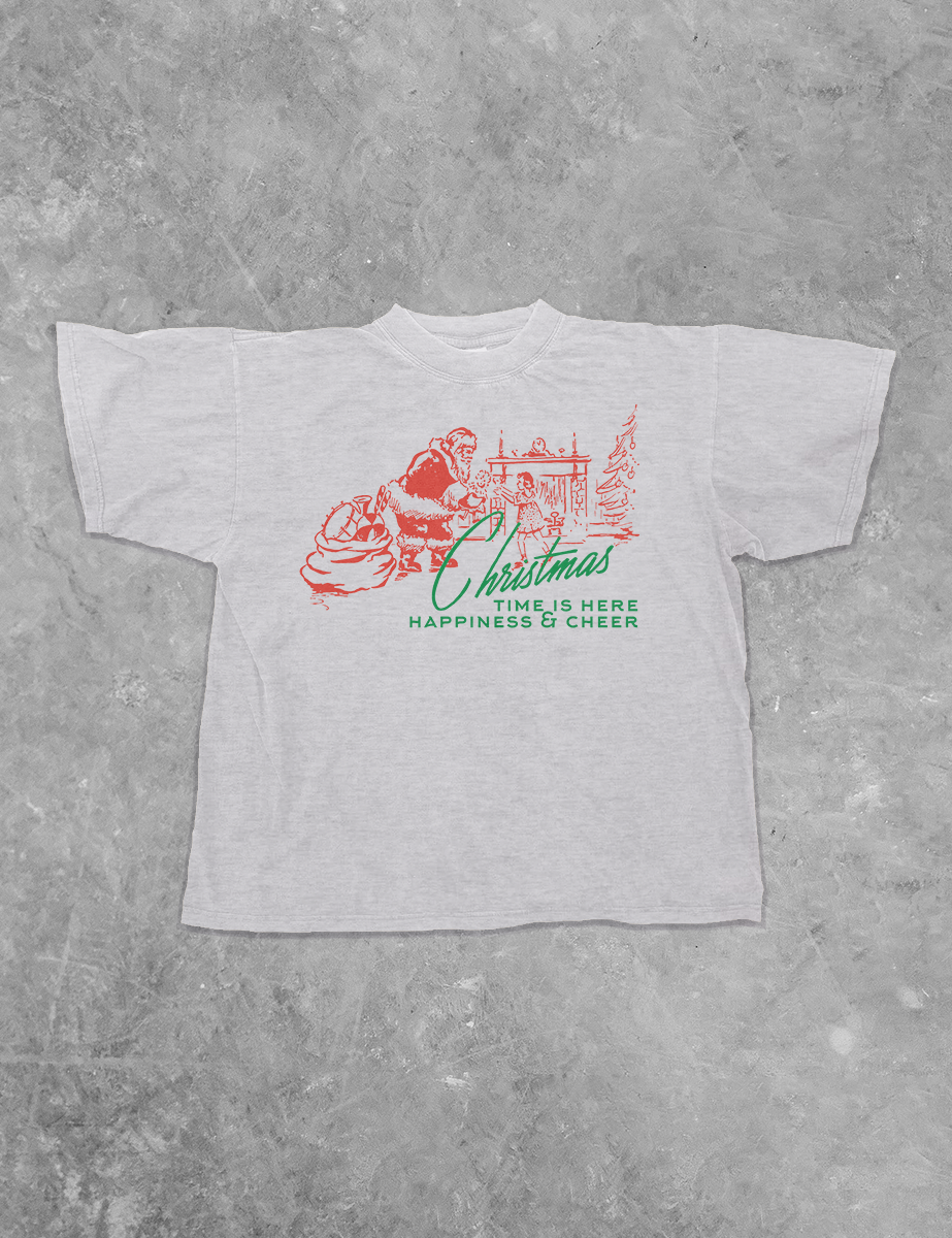 Underground Original Design: Christmas Time is Here Boxy Cotton Vintage T-Shirt