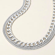 Chunky Double Layered Chain Necklace