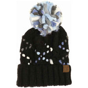 Chunky Knit Yarn Pom C.C Beanie