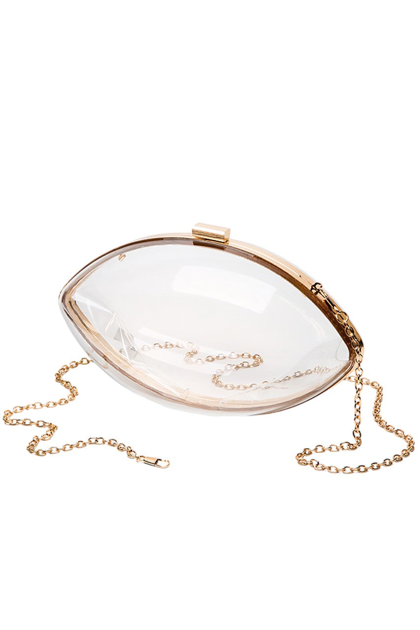 Clear Acrylic Football Stadium clutch Bag