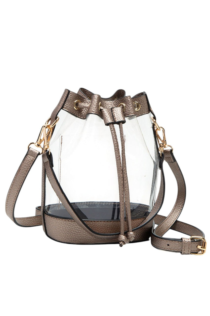 Women's Clear Crossbody Stadium Bucket Bag