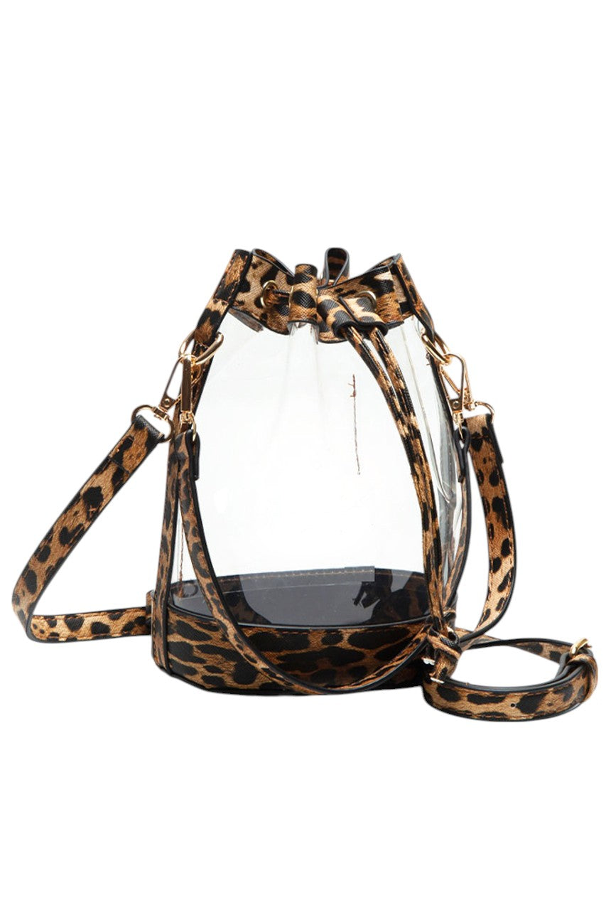 Women's Clear Crossbody Stadium Bucket Bag