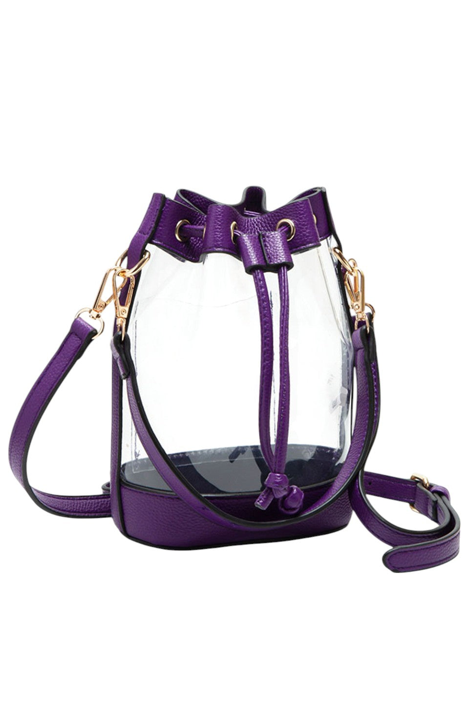 Women's Clear Crossbody Stadium Bucket Bag