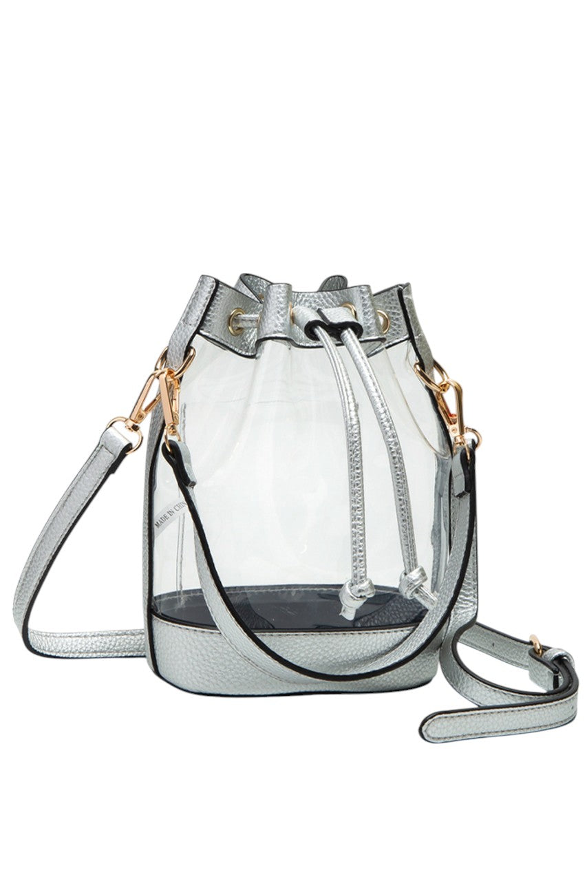 Women's Clear Crossbody Stadium Bucket Bag