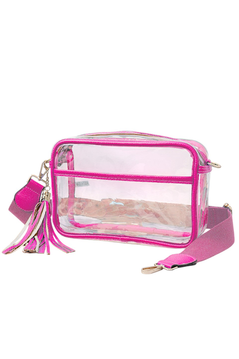 Clear PU Cross Body Camera Bag