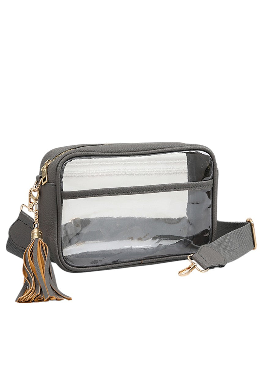 Women's Clear PU Cross Body Camera Bag Crossbody