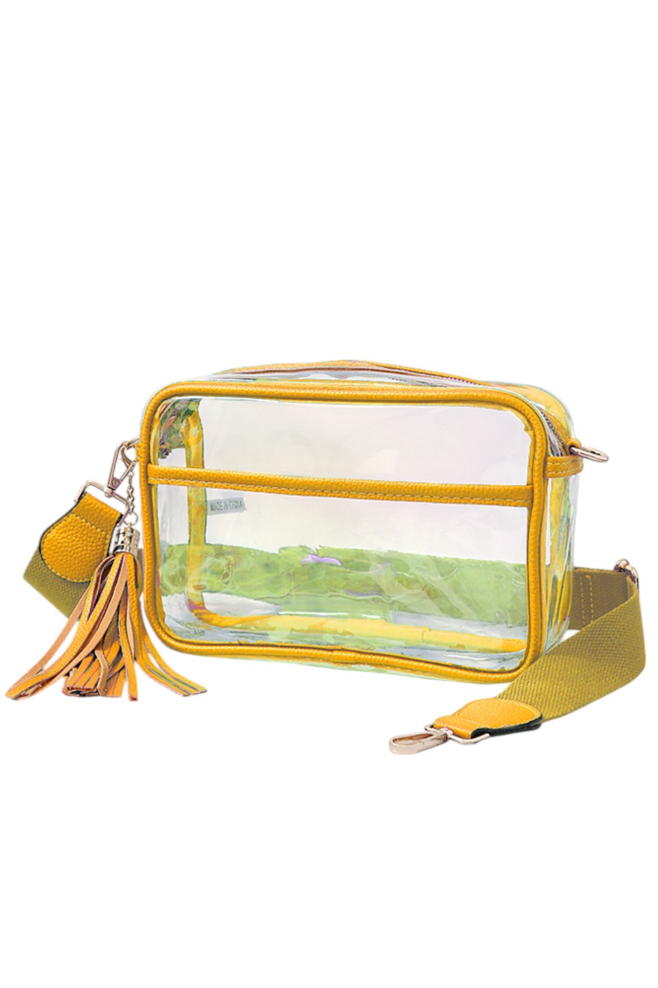 Clear PU Cross Body Camera Bag