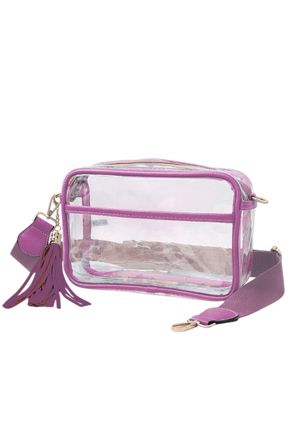 Clear PU Cross Body Camera Bag
