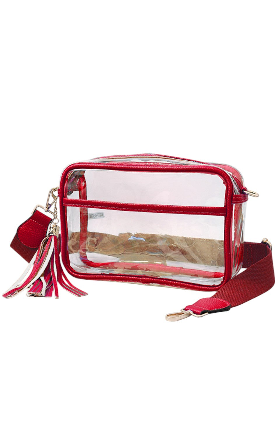 Clear PU Cross Body Camera Bag