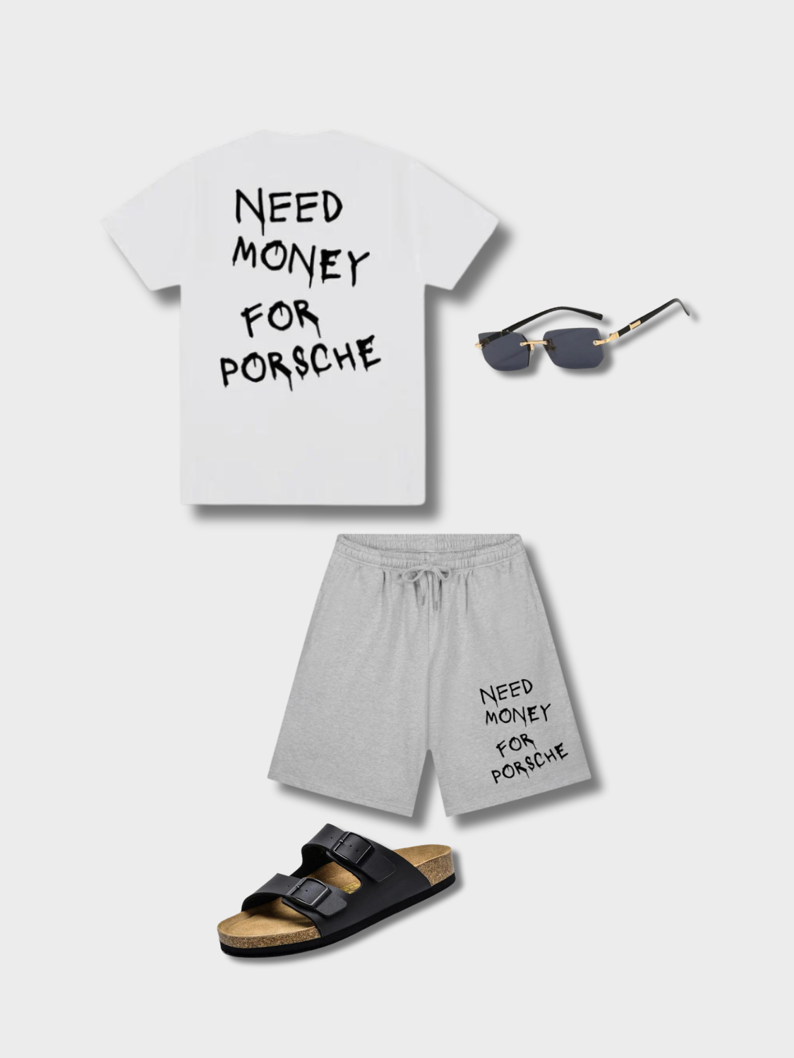 CLOTHING SET SUMMER OUTFIT SET WITH MATCHING TEXT