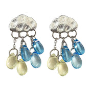 CLOUD RAINDROP DANGLE EARRINGS CELESTIAL JEWELRY