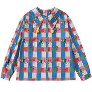 CLOWN SHIRT WHIMSICAL CIRCUSCORE BALLOON PRINT SHIRT