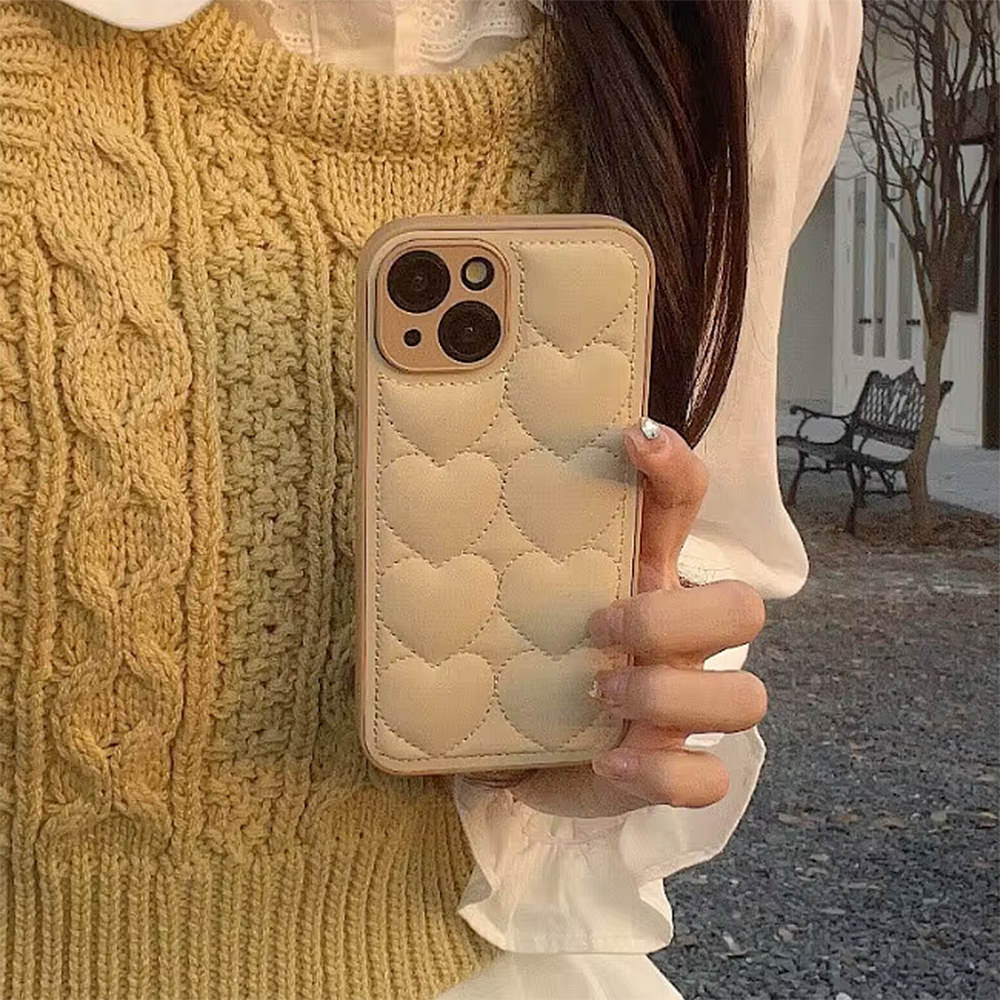 COFFEE CREAM HEART IPHONE CASE
