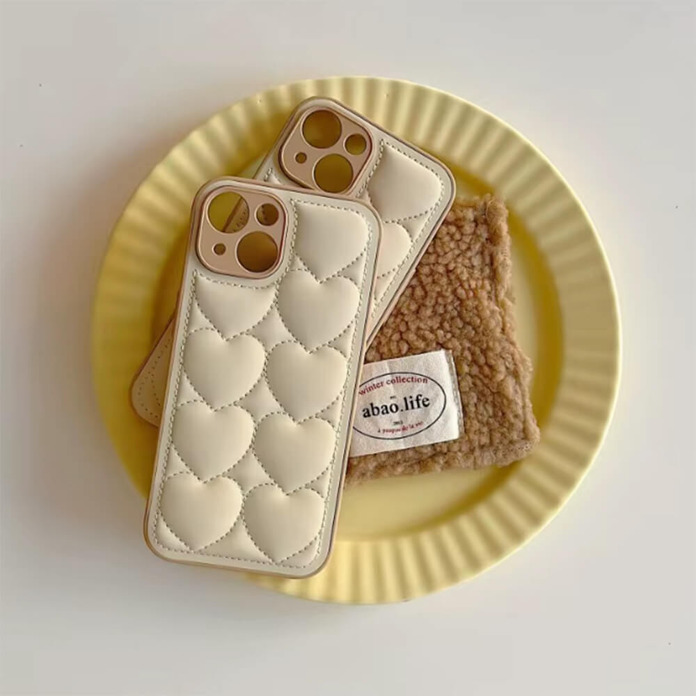 COFFEE CREAM HEART IPHONE CASE