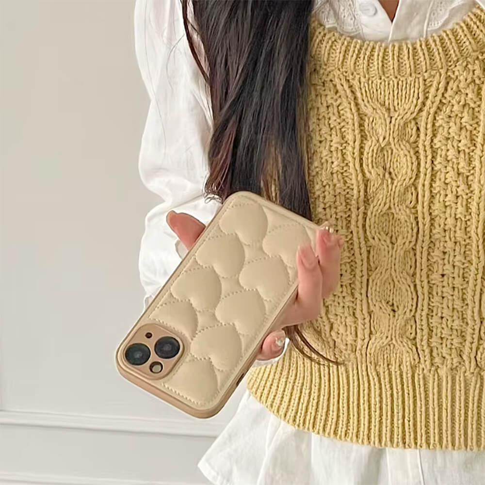 COFFEE CREAM HEART IPHONE CASE