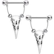 5/8 Bird of Plague Halloween Barbell Nipple Shield Set