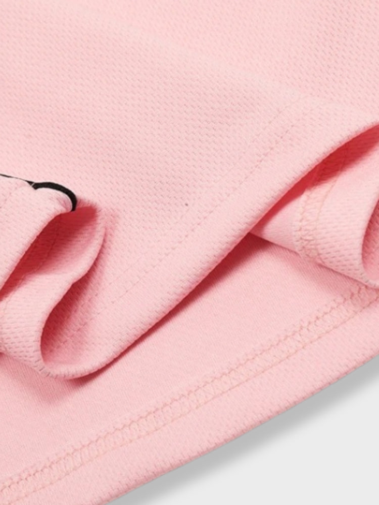 COLLAR TEE OUTFIT SET WITH PINK POLO