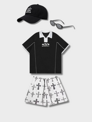 COLLAR TEE SET WITH SIZE CHART - SOMELUCKY COLLAR TEE COLLECTION