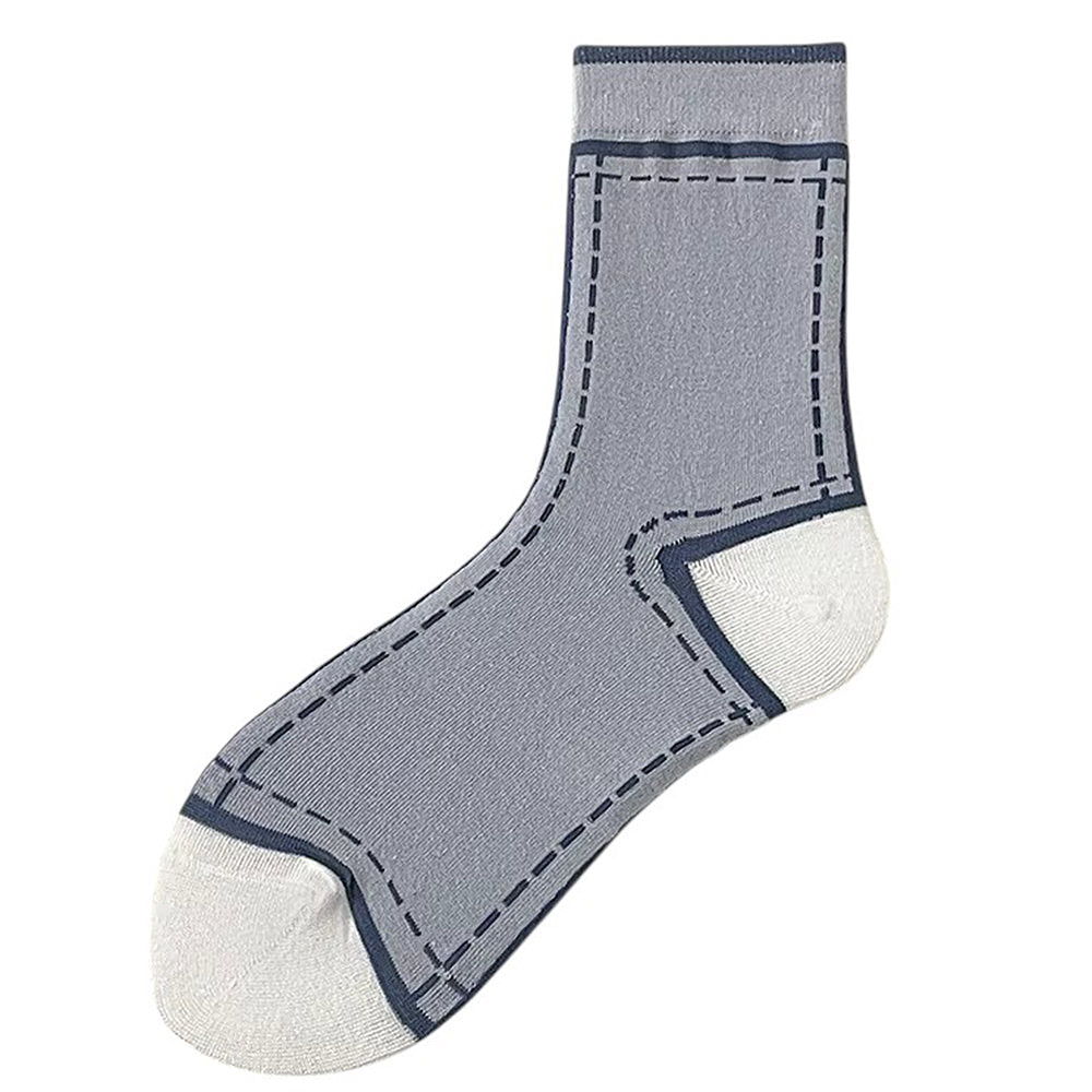 COLORFUL ANKLE SOCKS WITH CONTRASTING TRIM SET OF 3